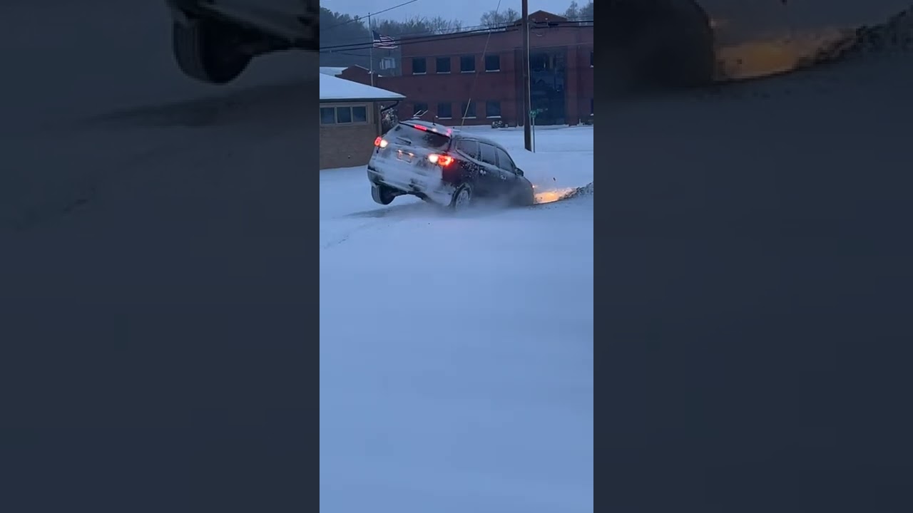 Car Stuck In The Snow! #MegaFails #Shorts