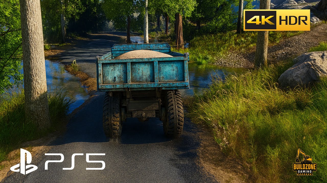 (PS5 Pro) I Built A Beautiful Forest Asphalt Road-Roadcraft Gameplay 4K 60FPS