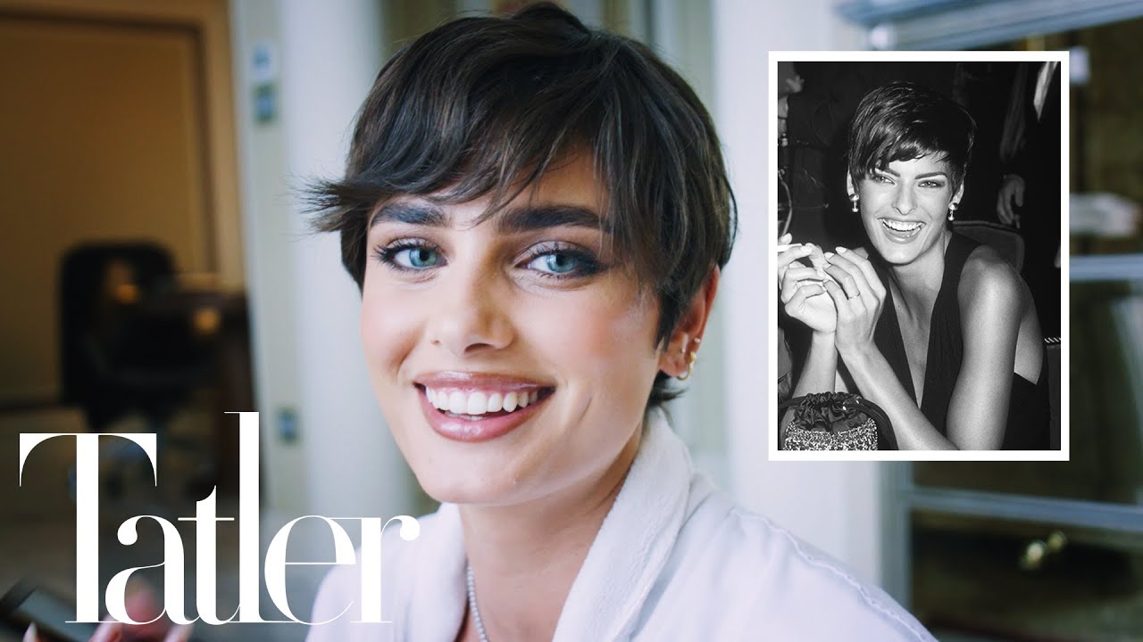 TAYLOR HILL Breaks Down Her 90's Linda Evangelista Inspired Look | Tatler GRWM [EN cc]