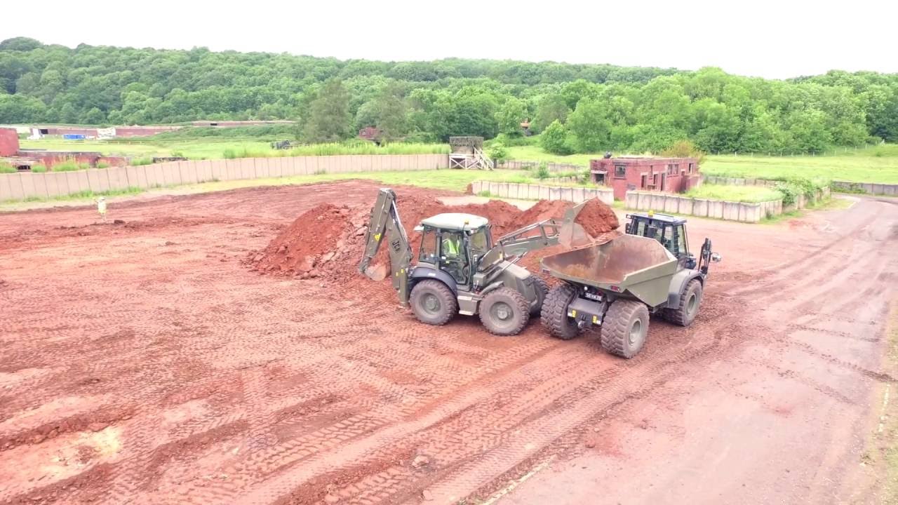 British Army Royal Engineers do all their work to AC/DC Thunderstruck