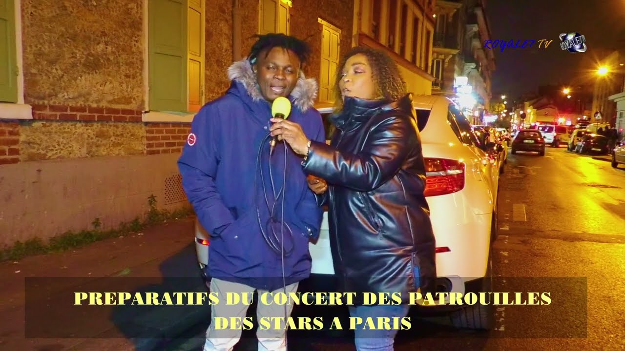 L' ARRIVEE DE L' ARTISTE 12 MEMOIRS L' INCONTOURNABLE A PARIS AU CONCERT DE PATROUILLE DES STARS