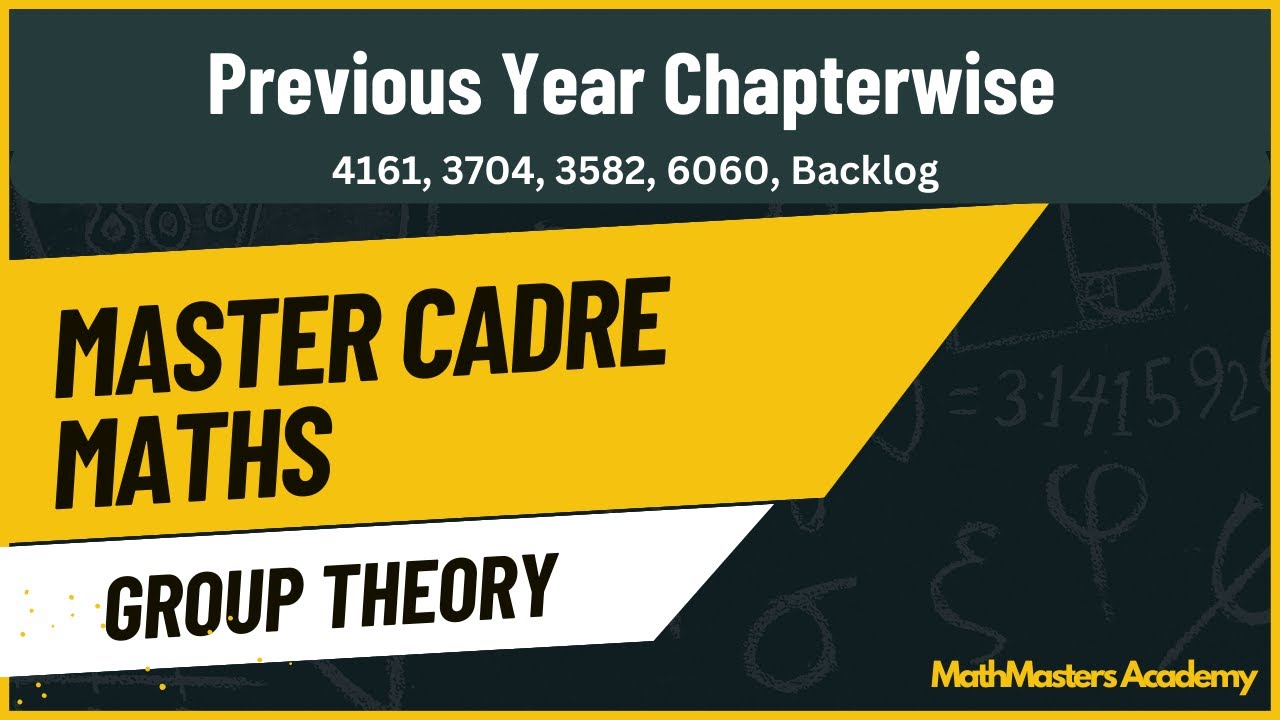 Group Theory || Master Cadre Math Punjab || Previous Year Questions