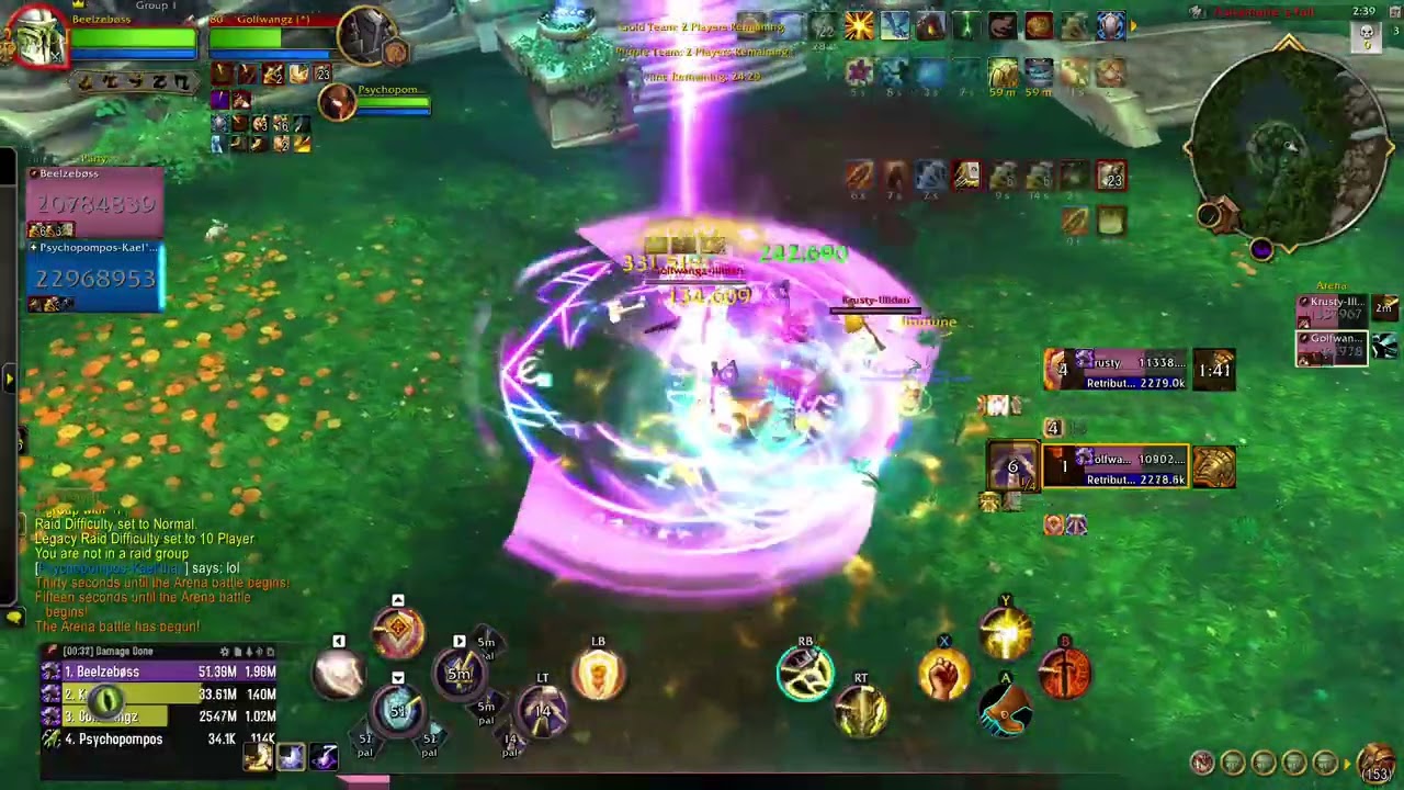 Retribution Paladin 2v2 Arena on Controller - WoW PvP