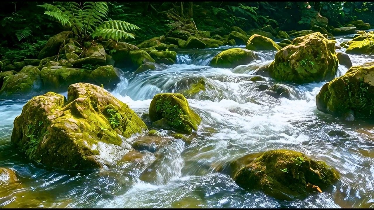 Relaxing Forest River Ambience — Peaceful River Soundscape