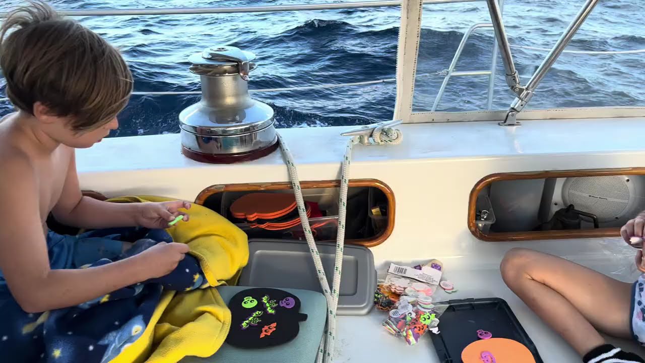 Halloween Stickers and Seasickness on Passage