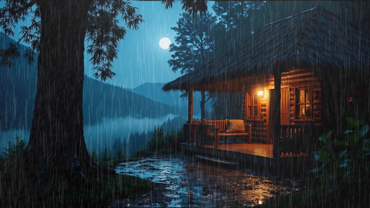 Gentle Forest Rain at Night 🌧️ Relaxing Rain Sounds for Deep Sleep & Stress Relief