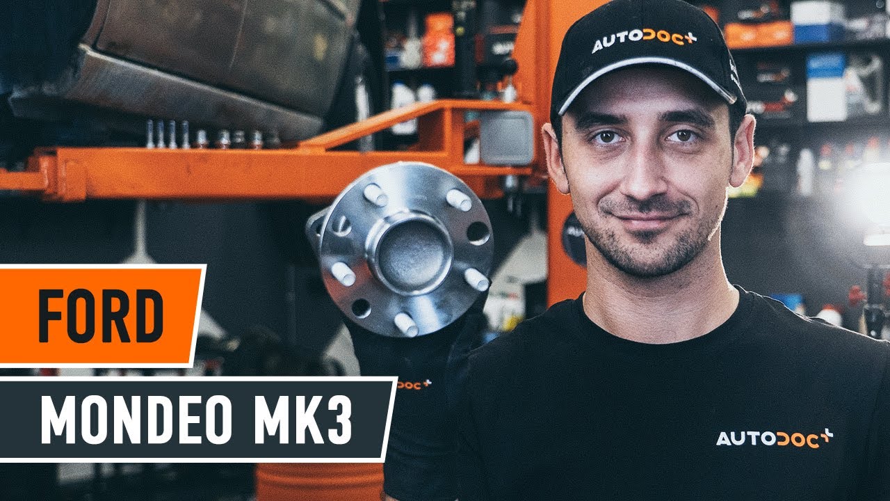 How to change rear wheel bearing on FORD MONDEO MK3 Saloon [TUTORIAL AUTODOC]