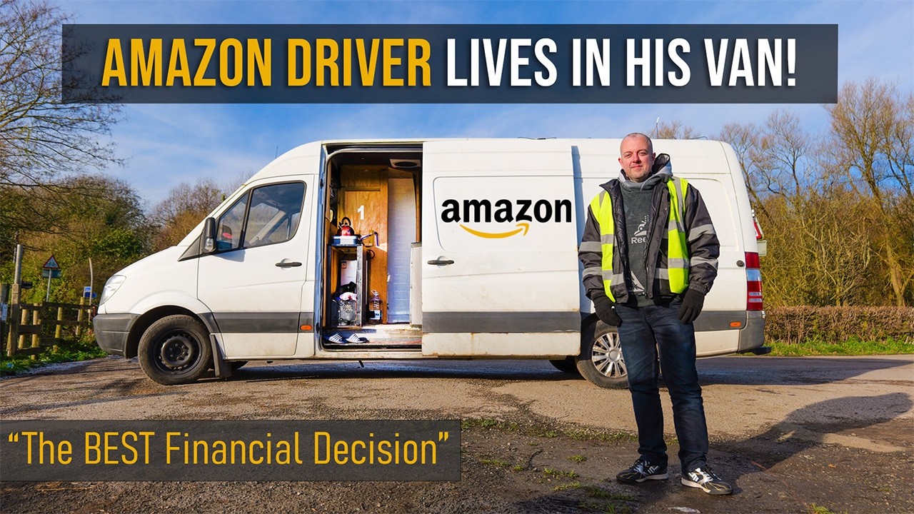 Водитель Amazon №1 живет в своем фургоне с дочерью-подростком и спит возле депо!