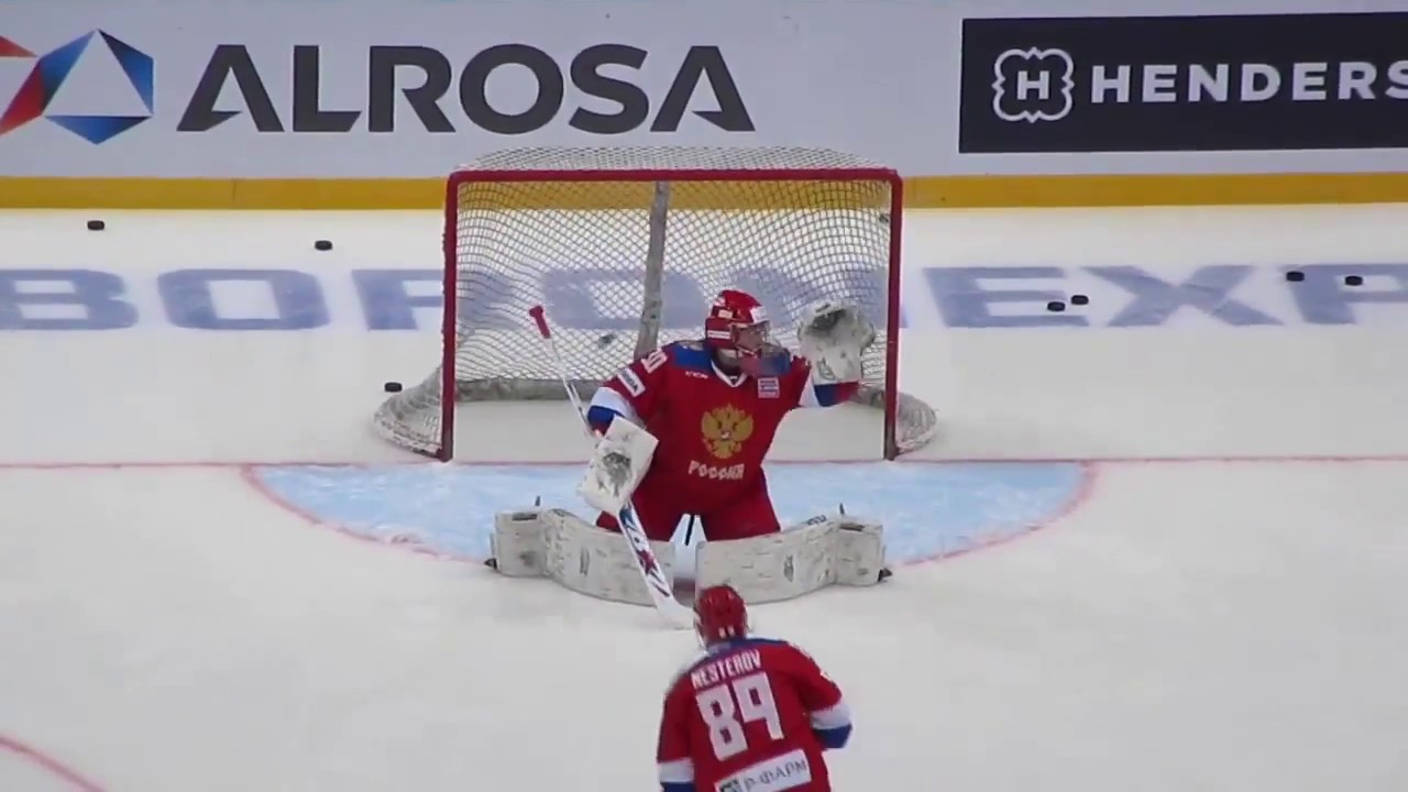 Shestyorkin and Sorokin pre-game warm up