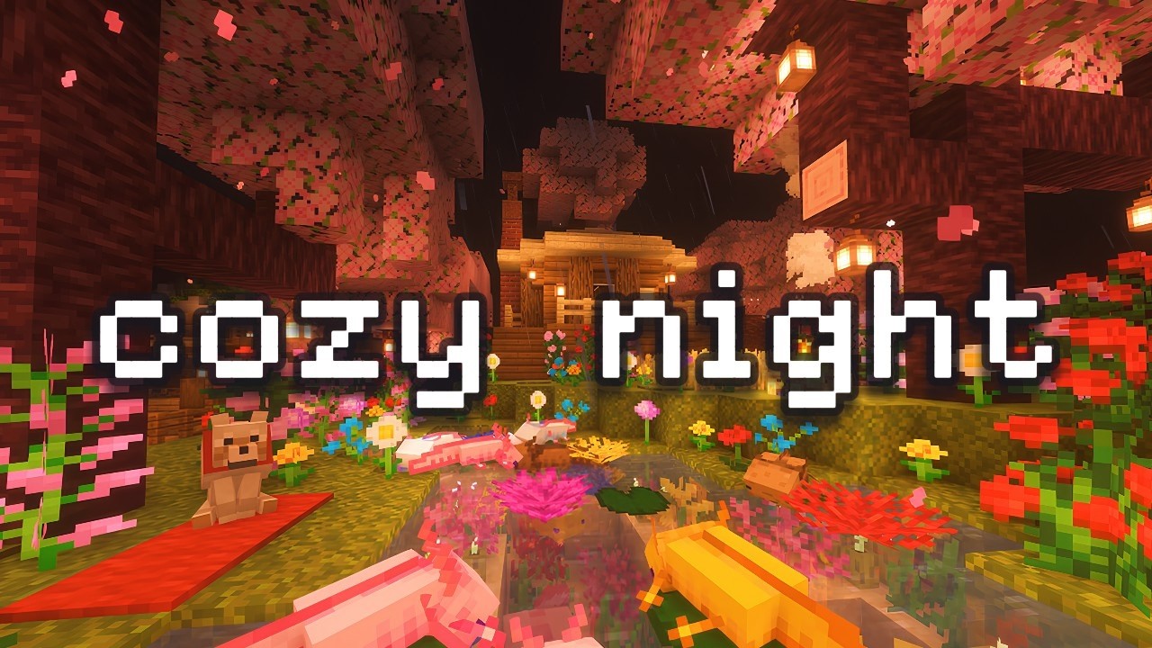 🌙 Засни мгновенно ⎮ Дождь в Minecraft и уютная атмосфера цветочного дома
