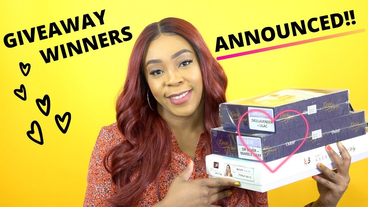 GIVEAWAY WINNERS ANNOUNCED!! 🎉🎉01/31/20 --/WIGTYPES.COM