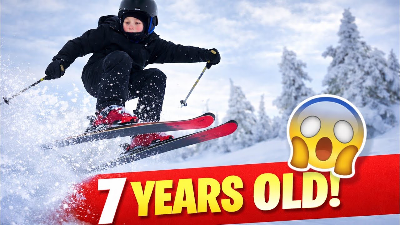 7 Year Old Skier Takes on “Grandma’s Downhill” in Sweden 🇸🇪🎿 | First Ski Trip! 
