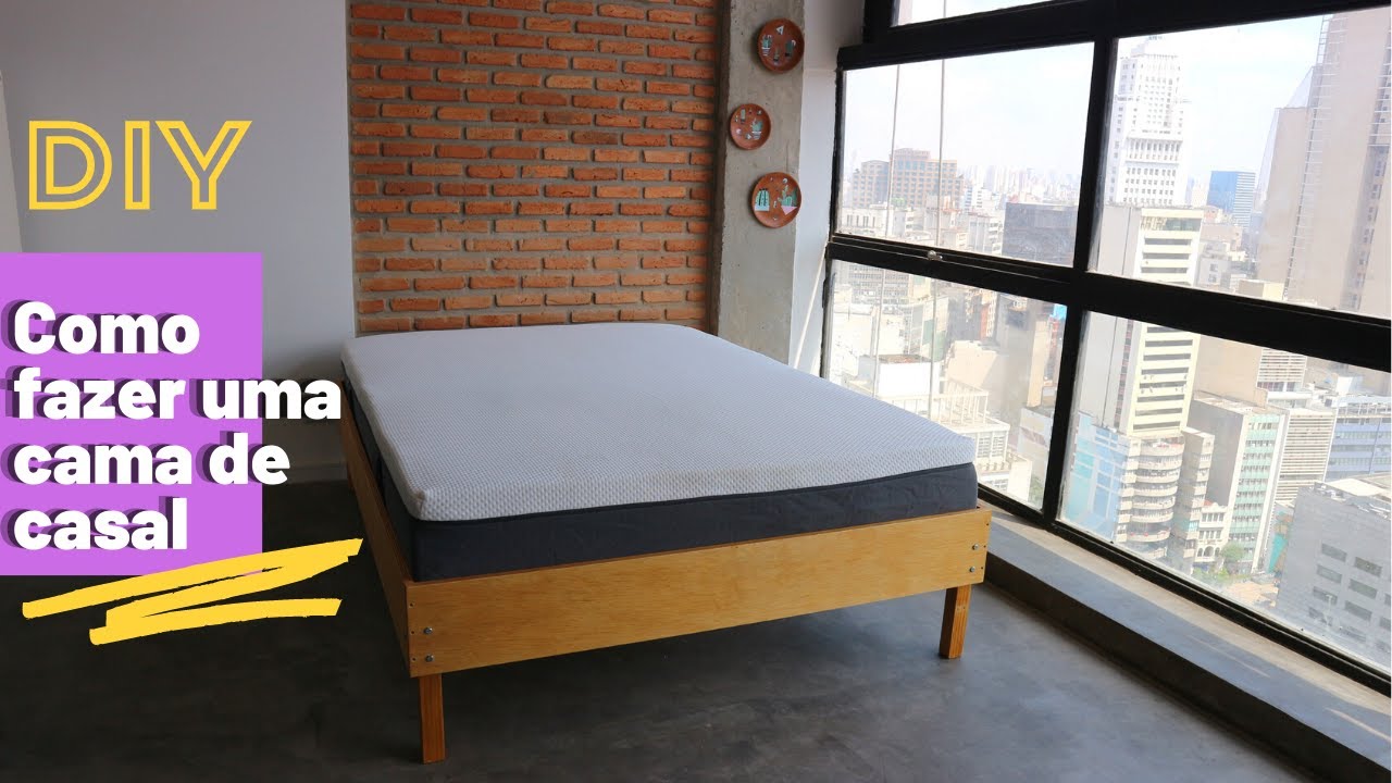 Como fazer uma cama de casal | DIY com meu colchão Emma