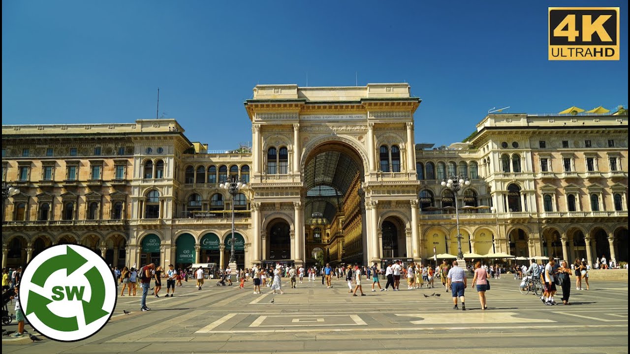 Milan Italy Walking Tour around the center | Lombardy Region (4K UHD 30fps)