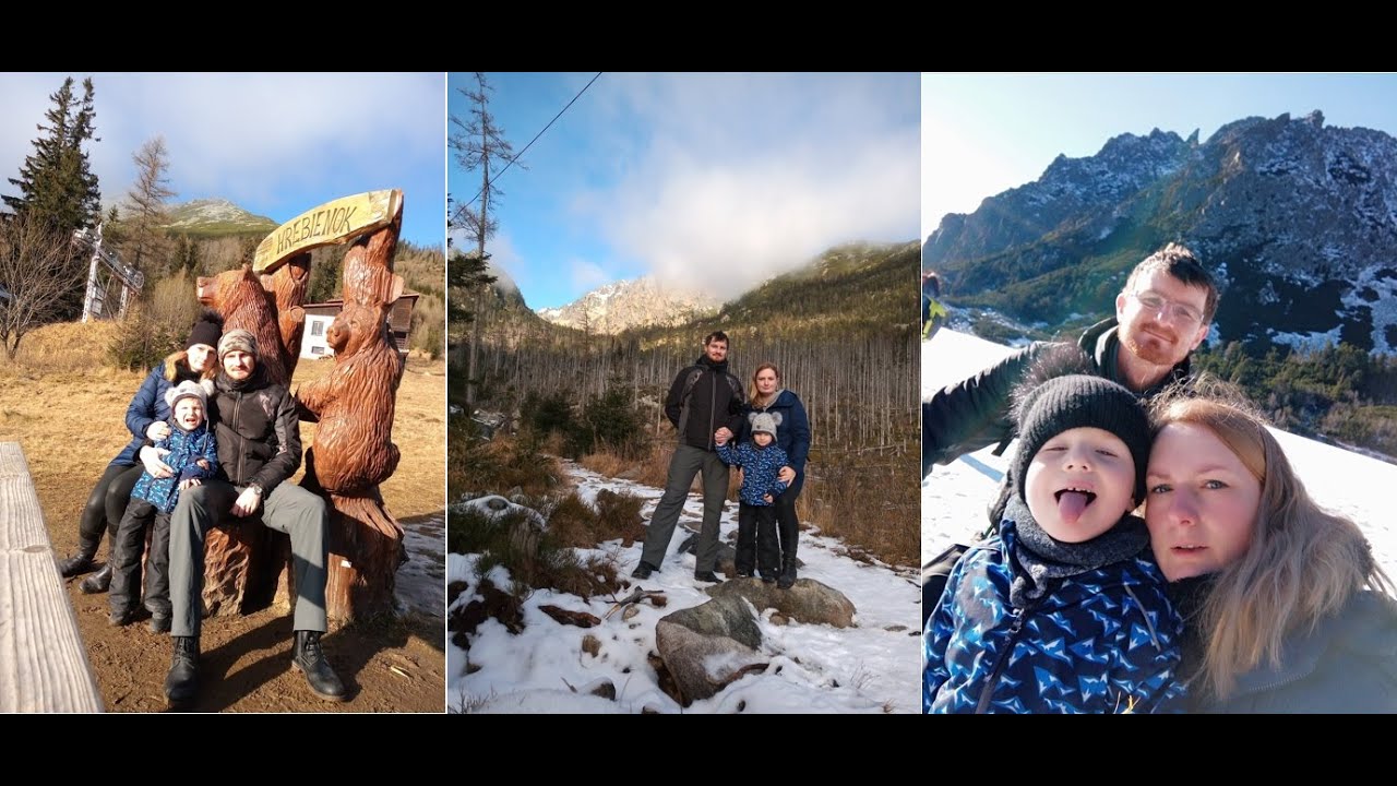 Rodinná turistika v Tatrách s malým dieťaťom v zime