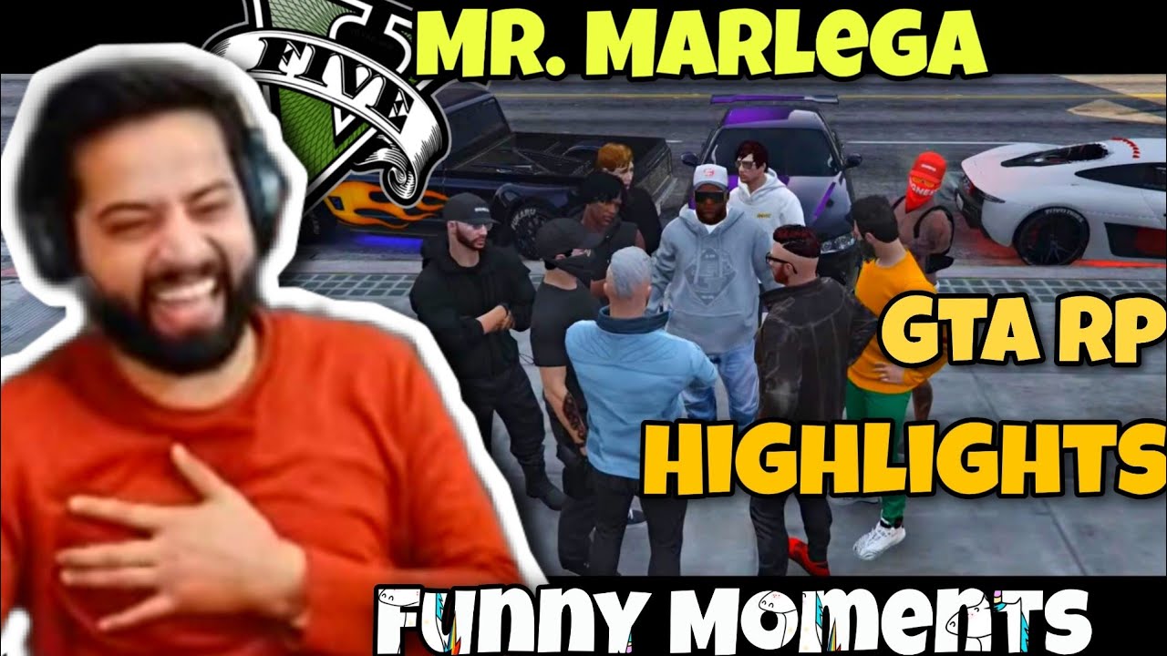 Mr. Marlega Funny Moments|| GTA V RP HIGHLIGHTS|FT. Rakazone Gaming,Kegg, Ez4Bunny