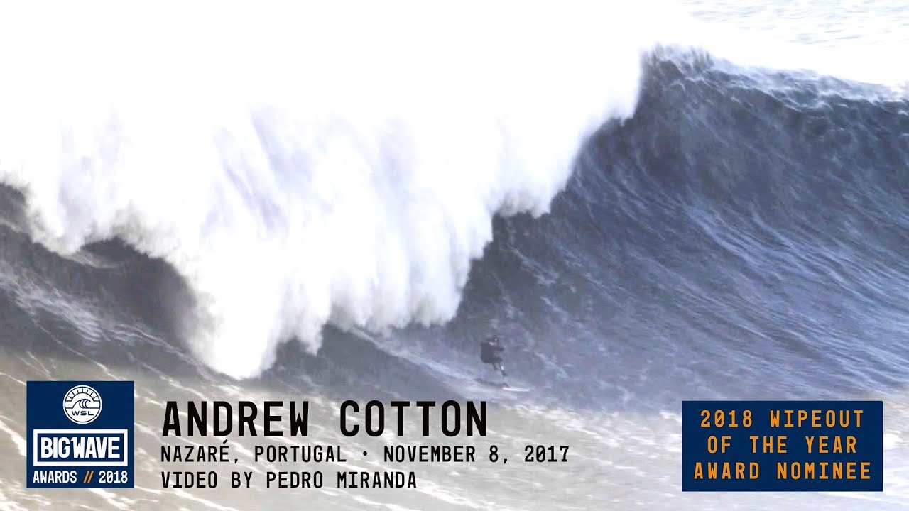 Andrew Cotton at Nazar&eacute; - 2018 Wipeout of the Year Nominee - WSL Big Wave Awards