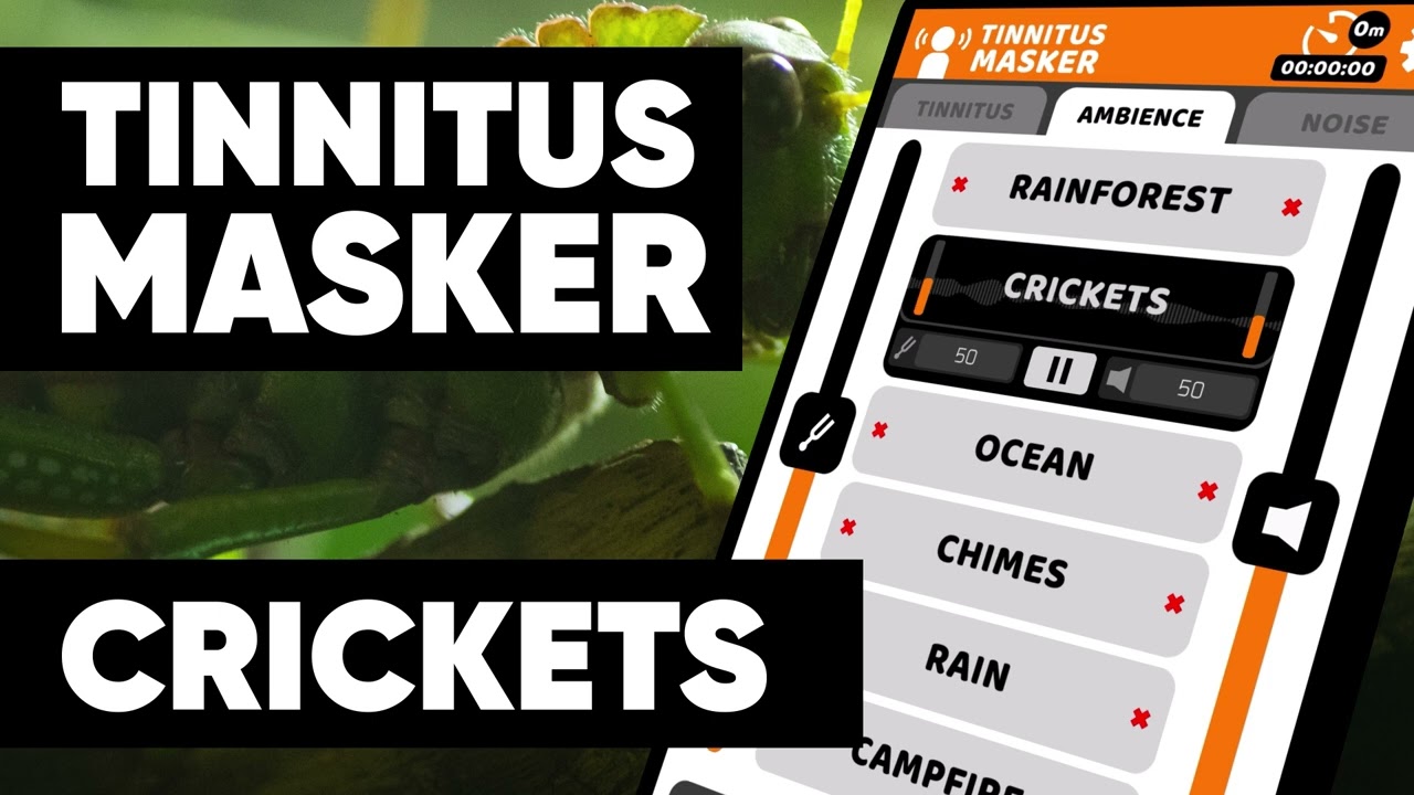 Tinnitus Crickets: Tinnitus Sound Therapy Sleep. Masking Sound For Ringing in Your Ears