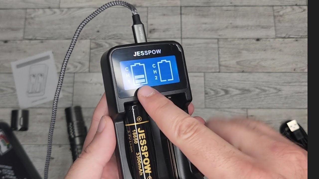 Rechargable lithium-ion 18650 batteries and charger combo review - Jesspow