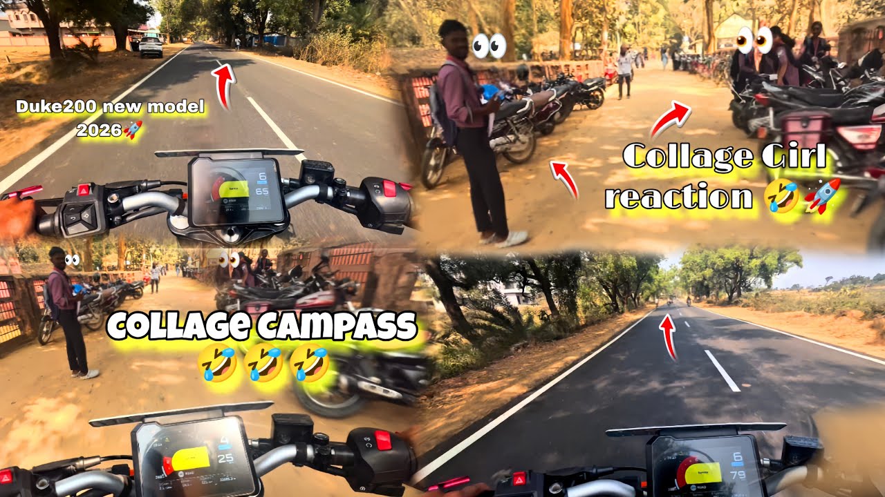 Collage Girl reaction 🤣🤣🚀/ Collage Campass 🤣/ Duke200 rocket Ride 🚀