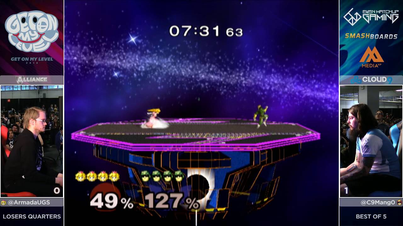 C9 Mang0 (Fox) vs Armada (Peach) - GOML2016 - Losers Quarter Final