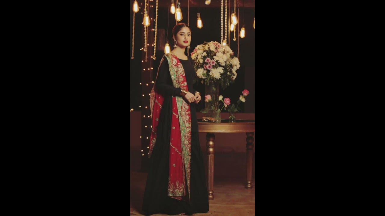 top most elegant Black Dress with contrast dupatta ideas||2022||