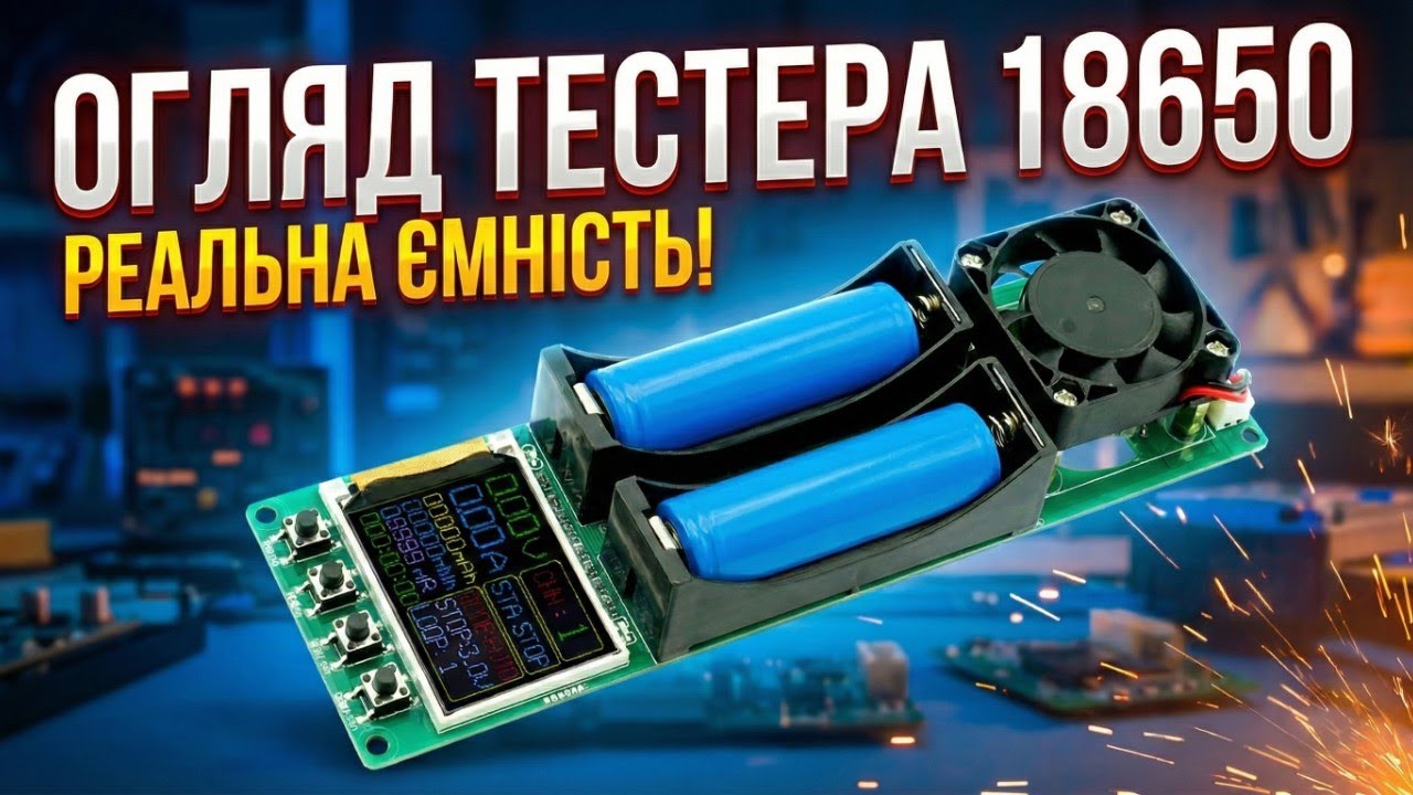 двоканальний тестер ємності 18650 (BT4-2CHN)