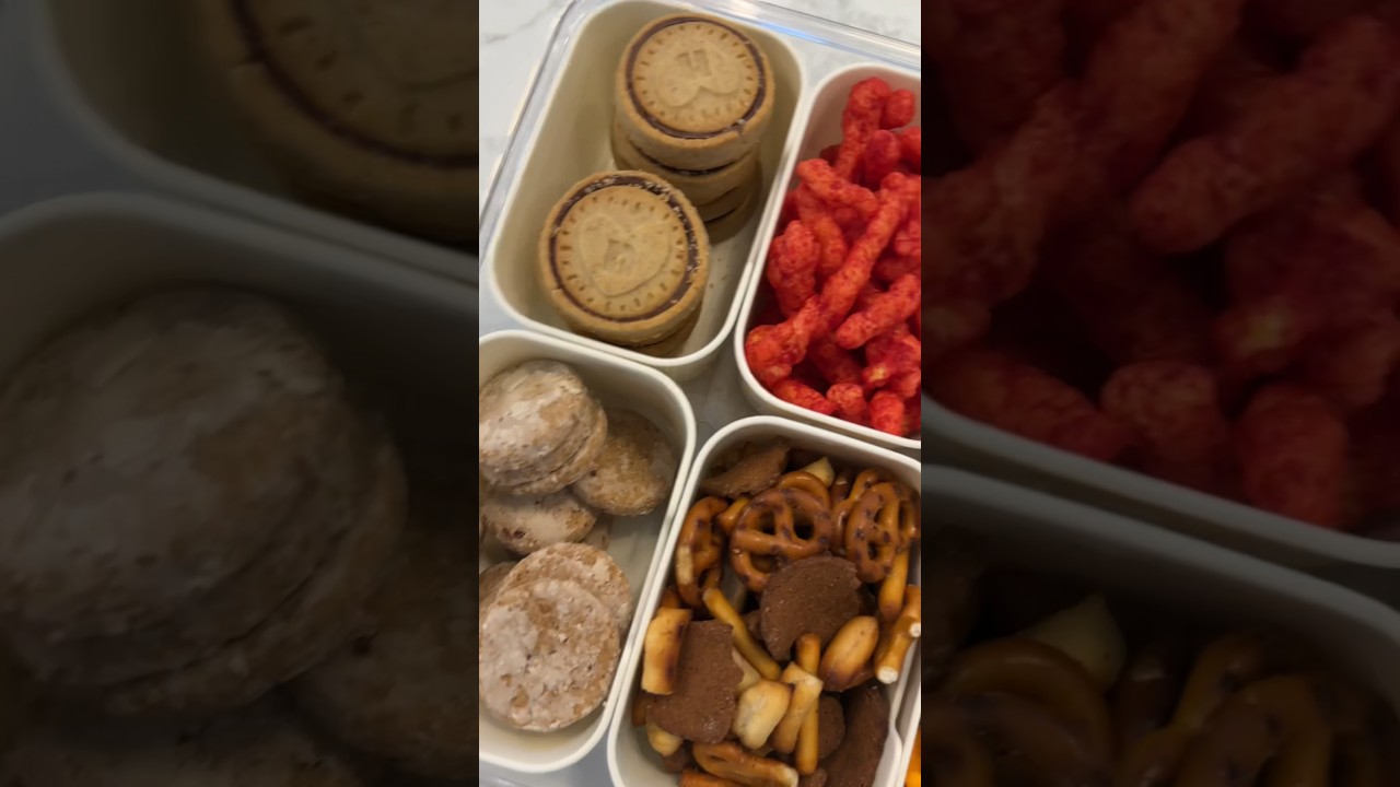 Road Trip Snack Box 🚘🥨 #asmr #snackbox #restock #roadtrip #snacks #candy #viral #shorts #fyp #food
