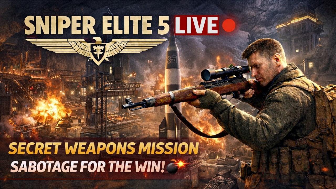SNIPER ELITE 5 LIVE 🔥 Secret Weapons Mission – Ultimate Sabotage! 💣🎯