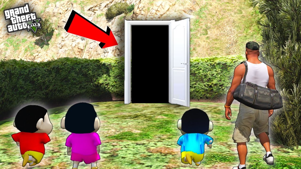 GTA 5 : Franklin & Shinchan Found Magic Door Near Franklin House in GTA 5 ! JSS GAMER