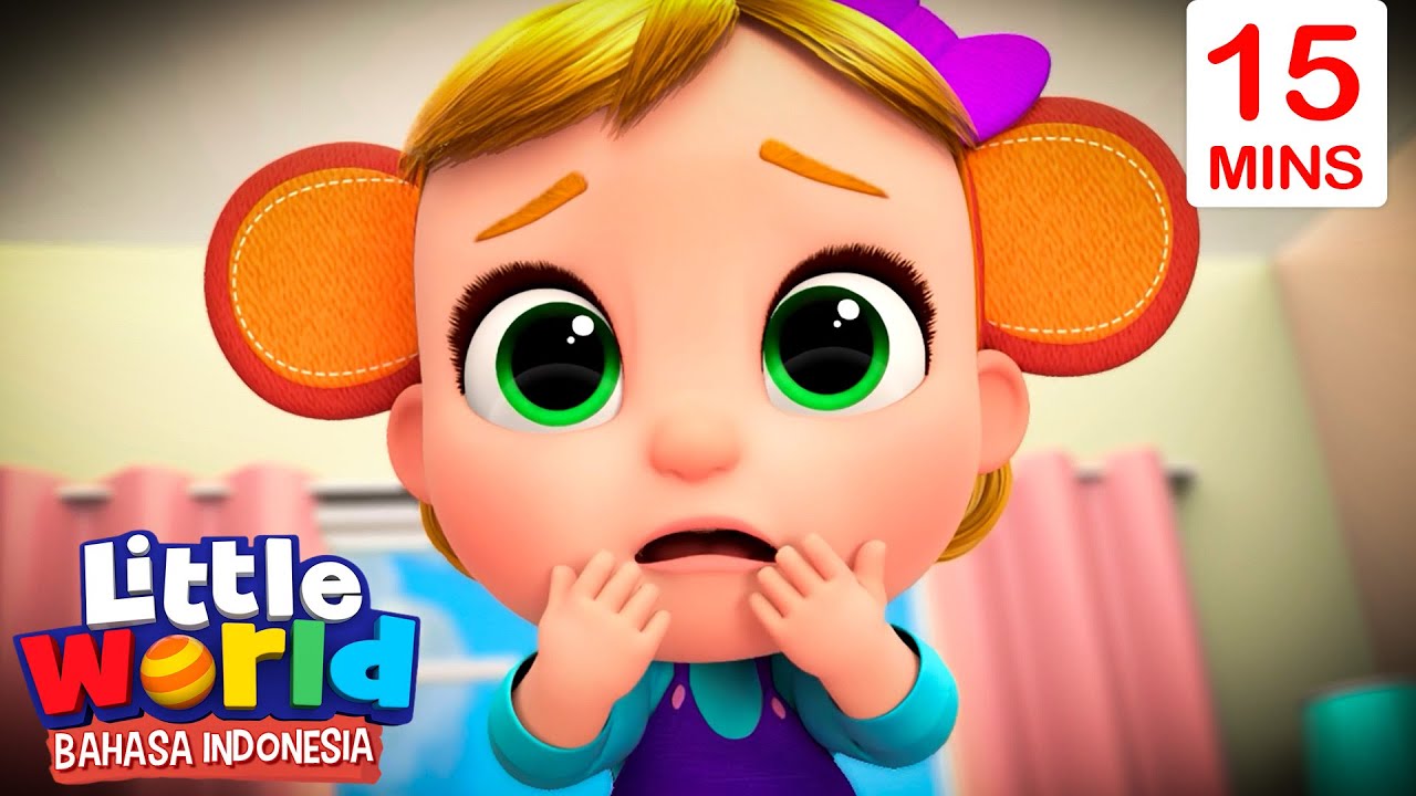 Lima Monyet Kecil Lompat di Kasur! | Little World Bahasa Indonesia | Kartun dan Lagu Anak