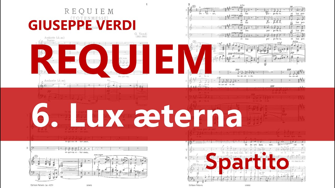 Verdi - Requiem: 6. Lux aeterna (spartito)