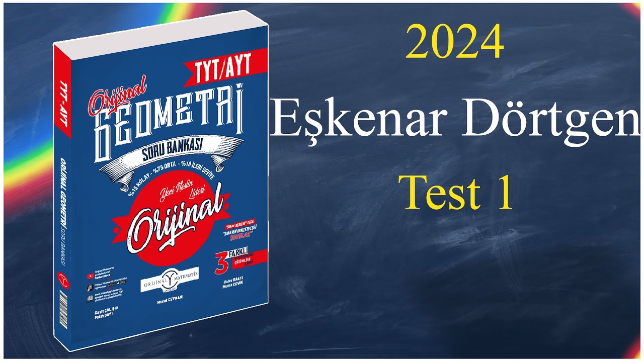 Eşkenar Dörtgen Test 1 - Orijinal geometri soru bankası