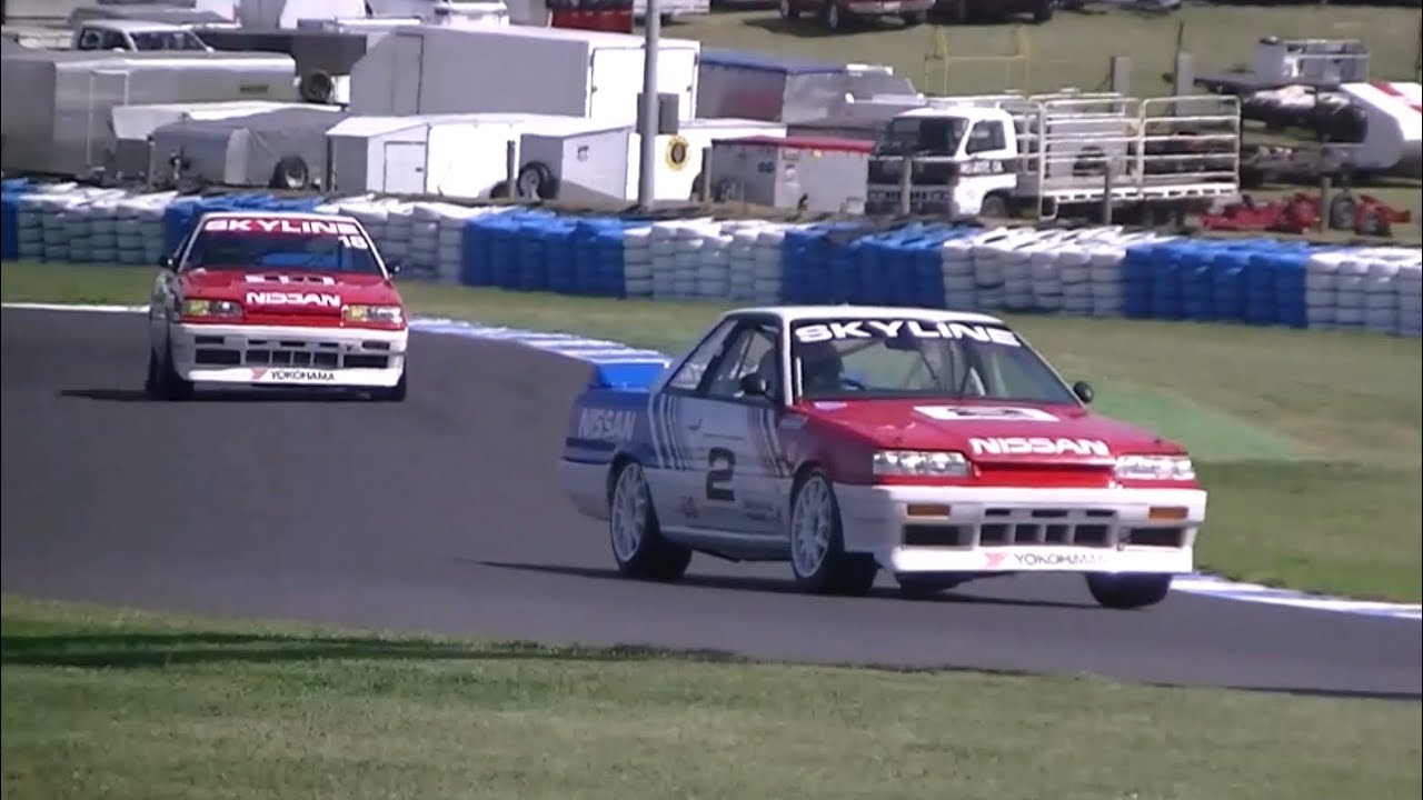 Nissan Skyline HR31 GTS-R Group A screaming RB20DET sound | Phillip Island Classic