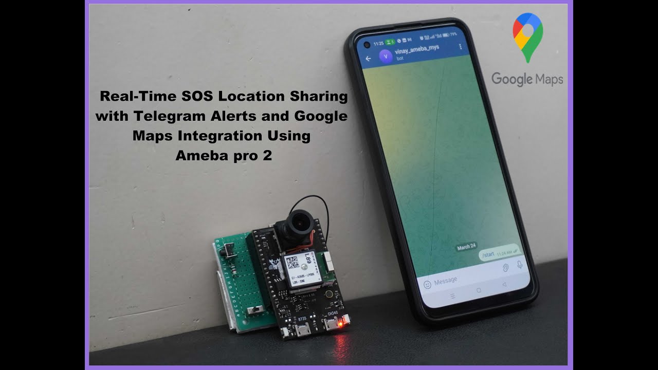 Real-Time SOS Location Sharing with Telegram Alerts and Google Maps Integration Using&nbsp;Ameba&nbsp;pro&nbsp;2
