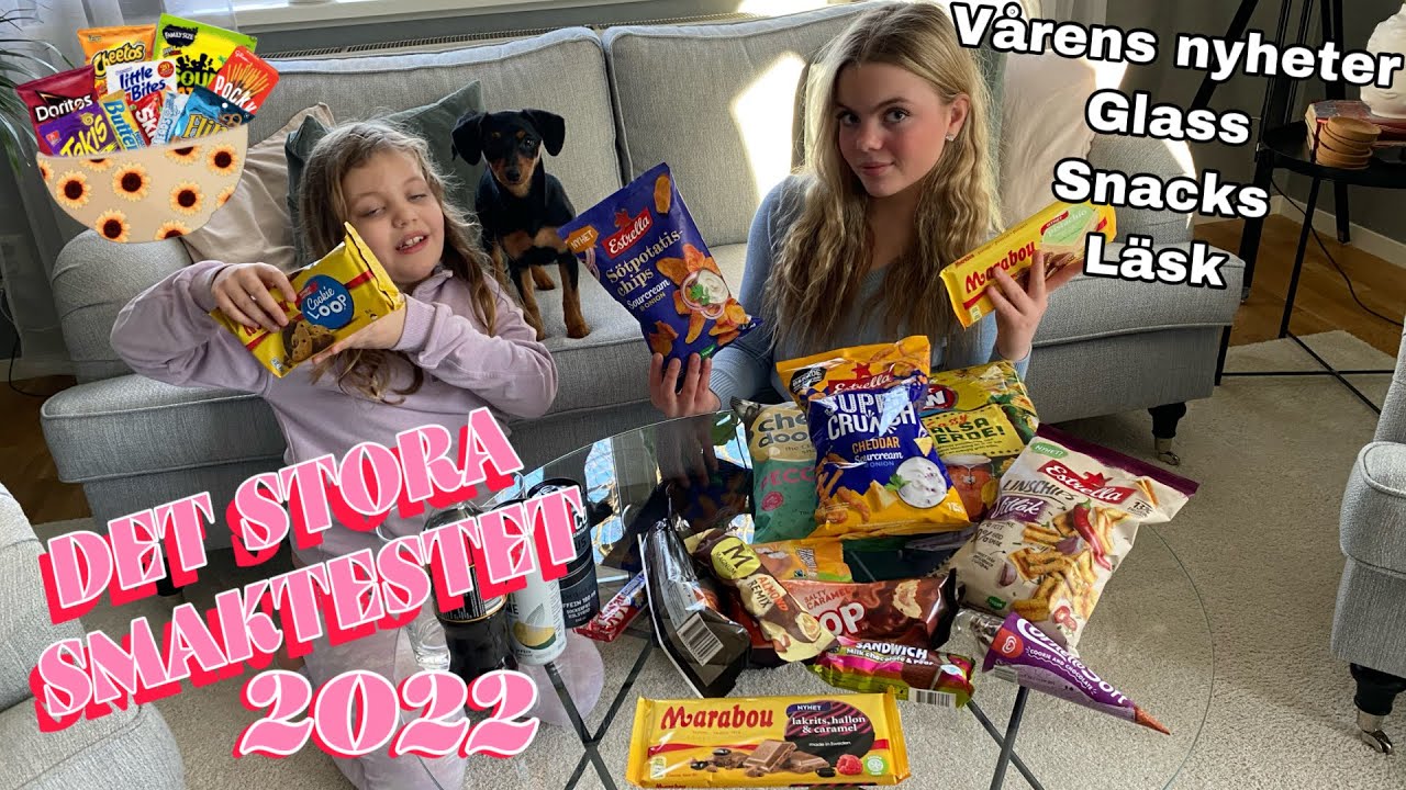 DET STORA SMAKTESTET 2022 (del 1??) TESTA NYHETER MED OSS - GLASS, SNACKS, LÄSK 🥤🍦🍫