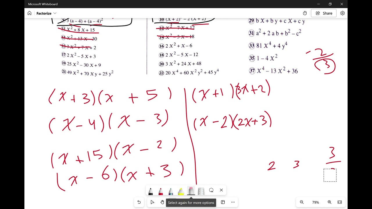 Factorizing part 1