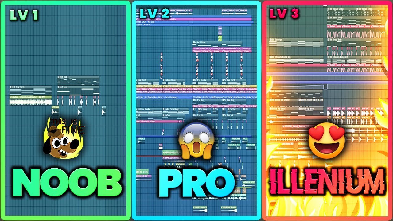 3 Levels of Future Bass - NOOB vs PRO vs ILLENIUM