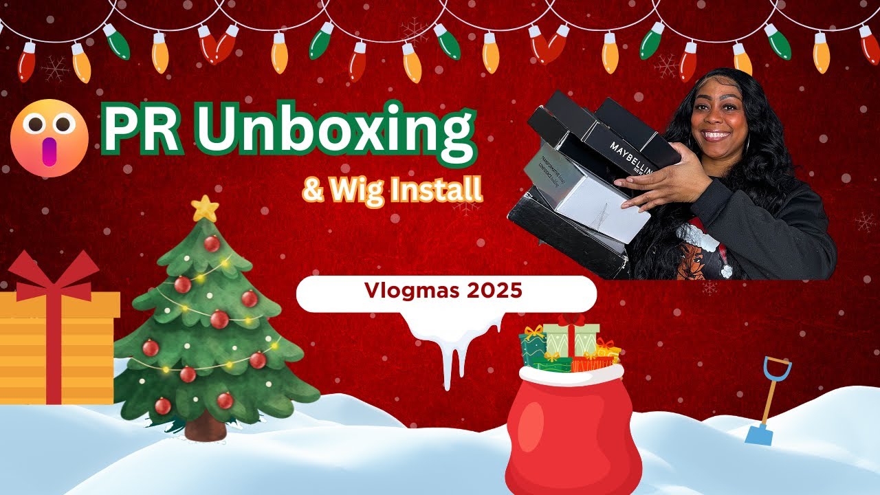 VLOGMAS, День 5 🎄 Распаковка PR-покупок + установка парика | Парик на кружевной основе HD, без кл...