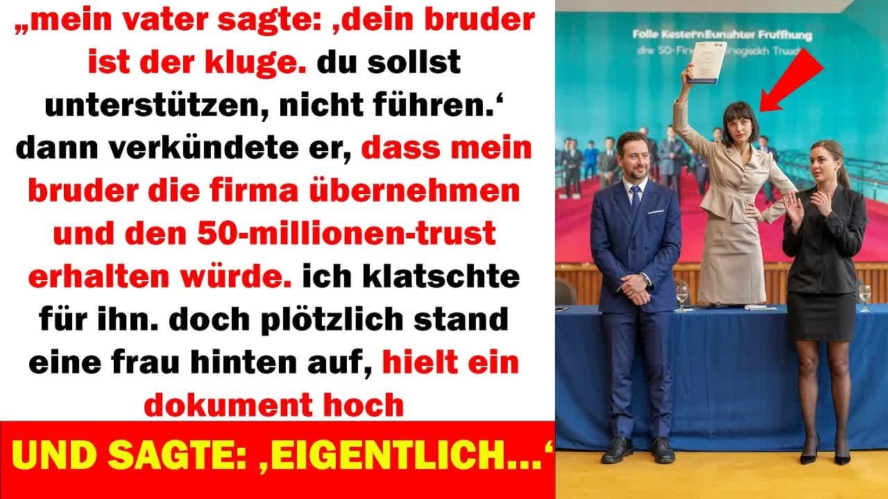 „mein vater versprach meinem bruder firma und 50 mio., bis eine frau aufstand und sagte： EIGENTLICH…
