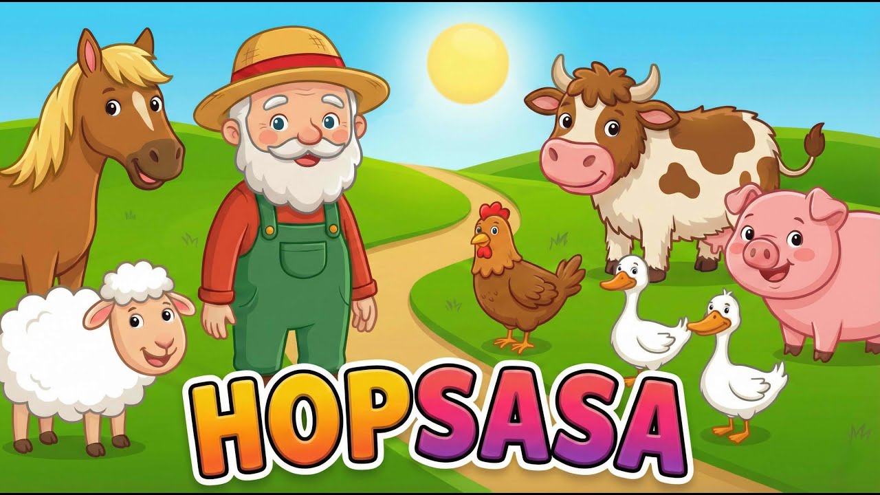 👨‍🌾 Dziadek Fajną Farmę Miał - Piosenki dla Dzieci 🎶 Old McDonald Po Polsku 👩‍🌾
