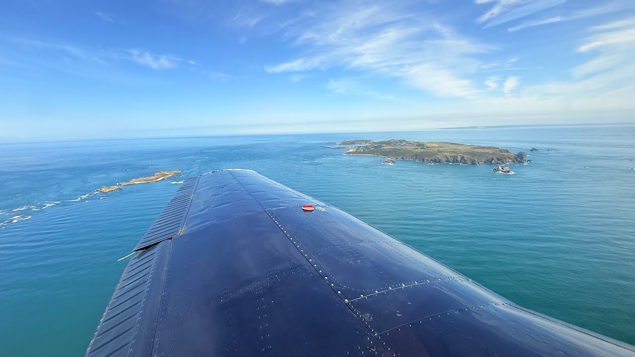 Approaching Alderney EGJA Piper Turbo Arrow