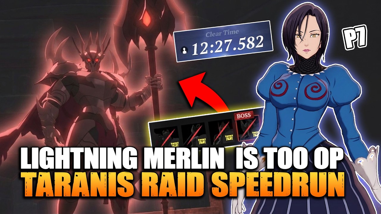 All Boss Clear Speedrun with Lightning Merlin | Abyss Taranis Raid | The Seven Deadly Sins: Origin