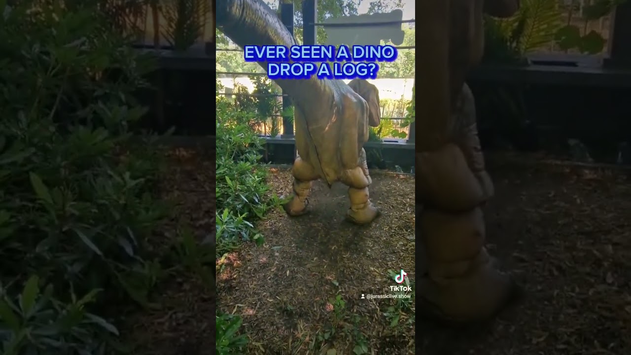 Ever seen a dino drop a log? 💩 🤣 #jurassiclive #dinosaur #raptor #poop #funny #viralshort
