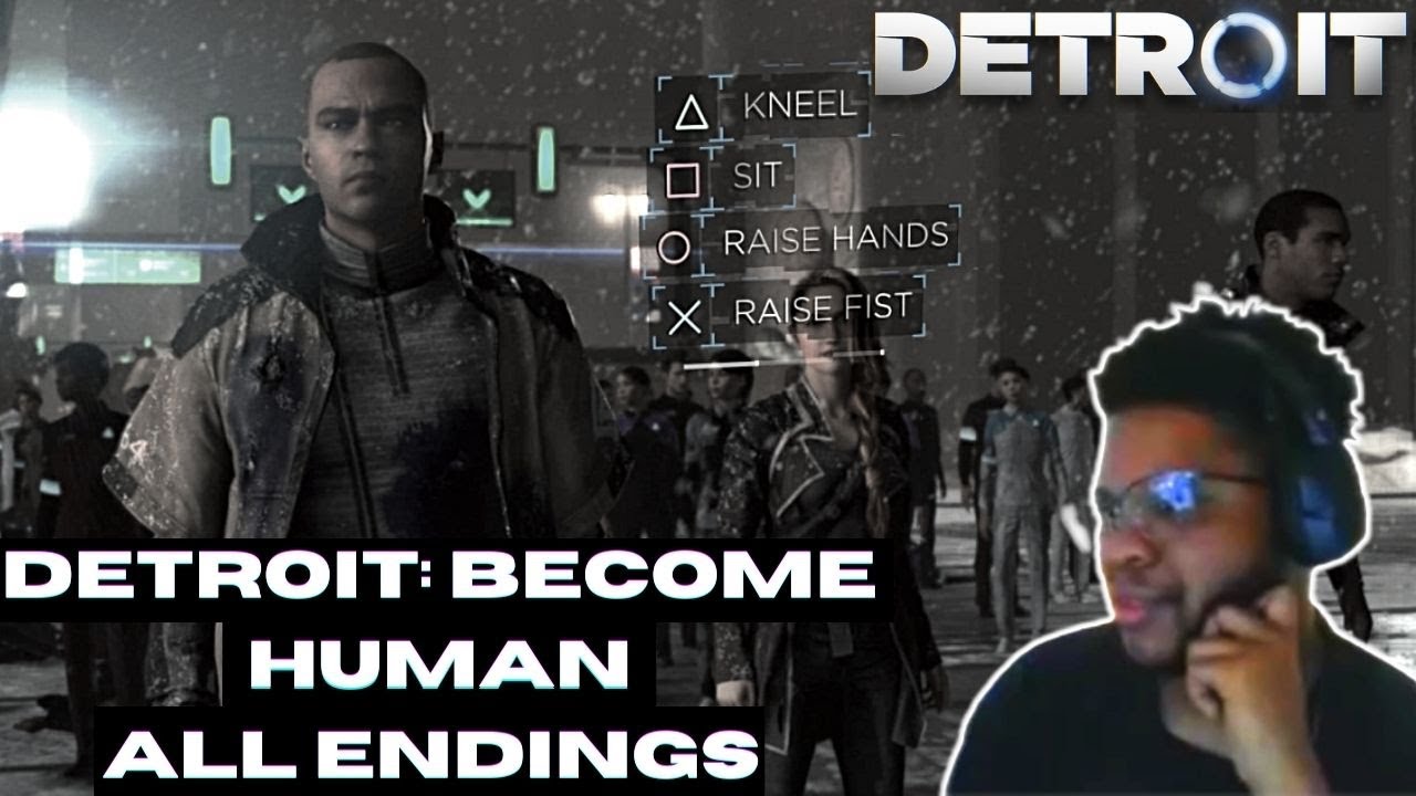 REACTING TO ALL DETROIT: BECOME HUMAN ENDINGS│GOOD ENDINGS & BAD ENDINGS + SECRET ENDINGS