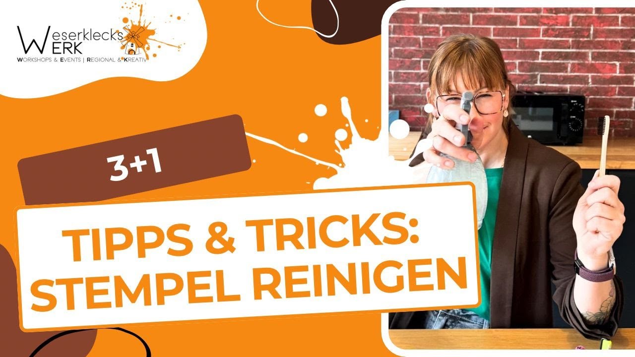 Stempel richtig reinigen - wasserfeste Stempelfarbe - Tipps und Tricks von WeserklecksWERK Franzi