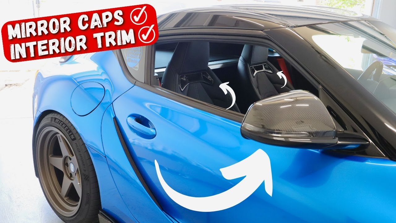 Installing Carbon Fiber Mirror Cap Replacements and Interior Trim | MK5 Toyota Supra