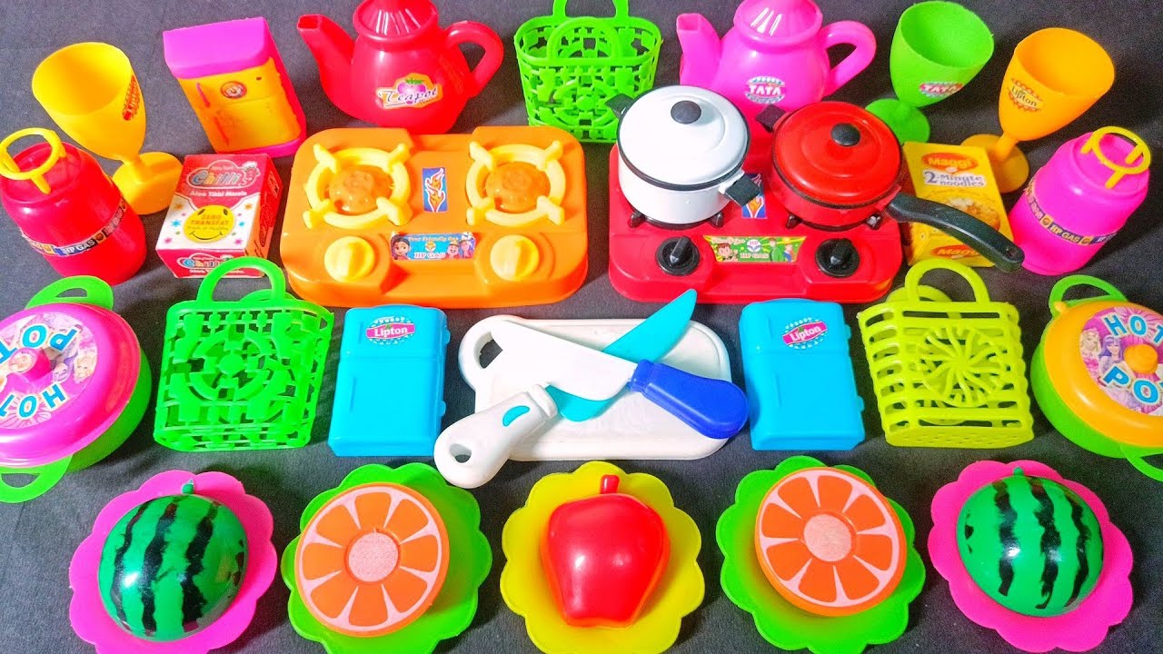 Play Cute Mini Kitchen Set Cooking ASMR|1:19Minutes Satisfying With Unboxing Hello Kitty Kitchen Set