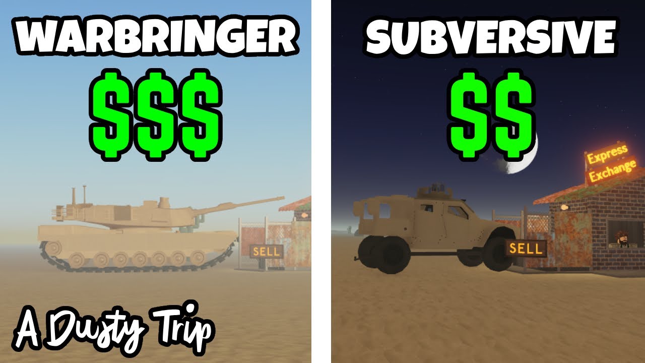 Selling Warbringer Tank and Subversive Truck in Dusty Trip (Express Exchange)