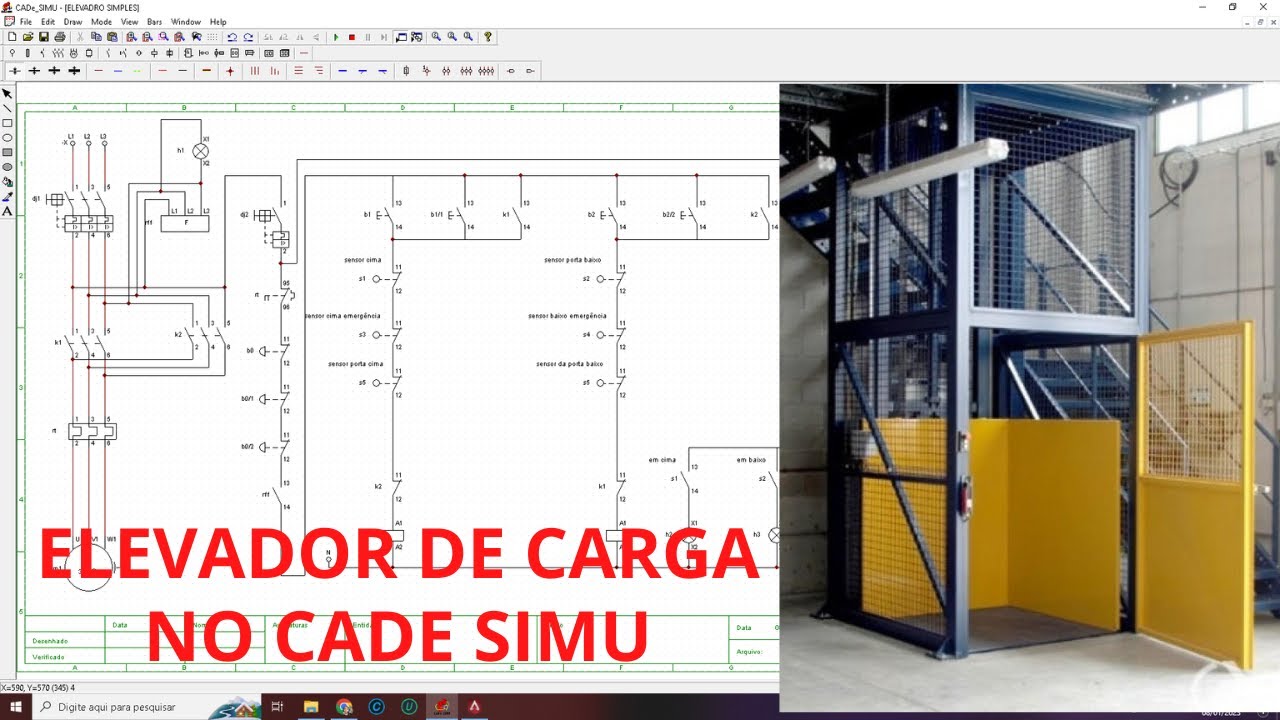 ELEVADOR DE CARGA 2 POSIÇÕES.📣 NO CADE SIMU🎆